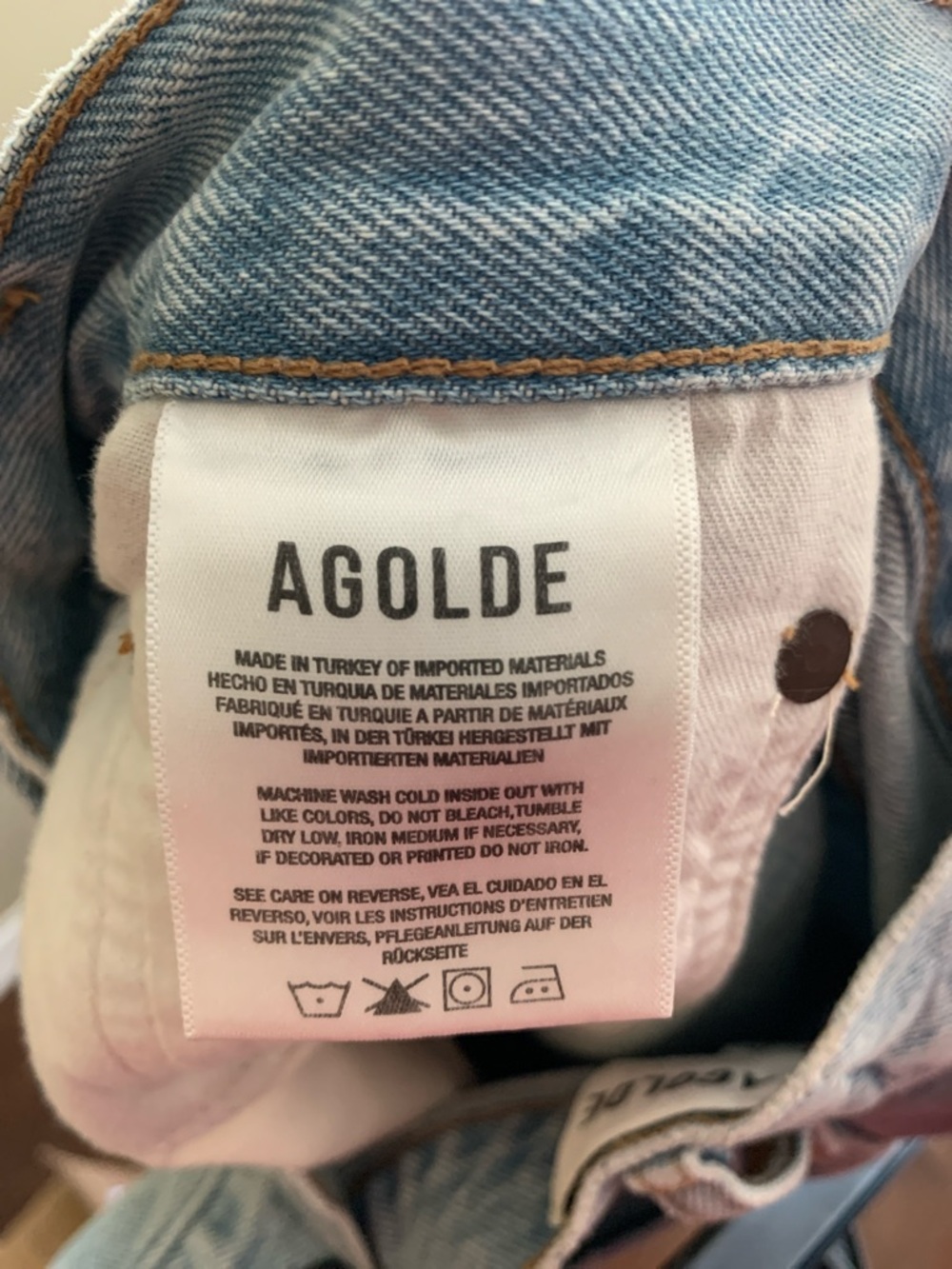 AGOLDE 90’s Pintch High-Rise Straight Jeans - Size: 25 - Picture 8 of 9